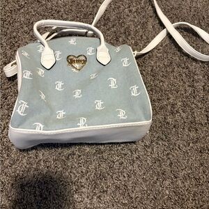Juicy Couture Blue and White Mini Bag